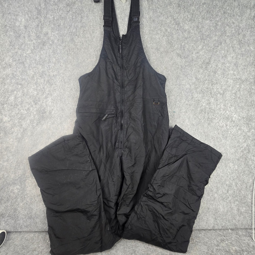 Vintage 90s Obermeyer Ober Bib Ski Pants Mens Large Black Snowboard Overalls